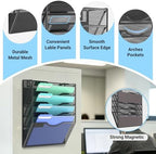 Gawerk Magnetic Wall File Holder – Magnetic Paper & Document Organizer for Home and Office (5 Tier) - Image 3