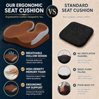 Memory Foam Ergonomic Seat Cushion for Office Chairs Pain Relief - Image 5