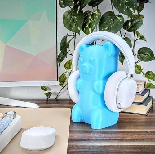 Gummy Bear Headphone Stand Hanger - Cute Headset Holder - Kawaii Desk Accessories - Compatible with Most Headphones (Mint) - Image 2
