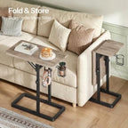 HOOBRO Adjustable TV Tray Table, C-Shaped Side Table with Foldable Tabletop - Image 5
