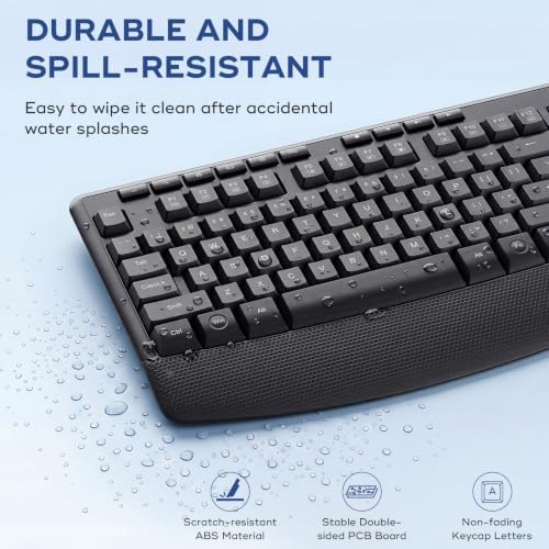 Redragon Wireless Keyboard and Mouse Combo,Keyboard with Wrist Rest BS-8804 - Image 6