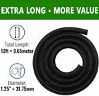 Cable Sleeve Split-Sleeving 12ft-1.25inch Cord Management Wire Protector, Wire Cover Heat Resistant Wiring Loom Harness Wire Organizer, Heavy Duty Auto Wrap Cord Protectors from Pets No Chew, Black - Image 4