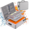 DocSafe 5200°F Fireproof Document Organizer Box with Lock, Silver (Soft) by DocSafe