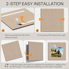 MaxGear Felt Bulletin Board 48" x 36", Tan Felt Wall Tiles Wall Decor - Image 5
