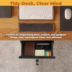 POPMOON 16in Under Desk Drawer Lockable Pull Out Storage Organizer - Image 5