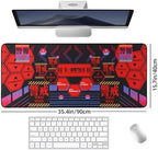 Mouse pad - Evangelion NERV-Inspired Alert UI Design, Large 35.4"x15.7" - Image 3