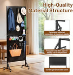2 x 5.5 FT Metal Pegboard Display Stand with Wheel & Leveling Feet - Image 3