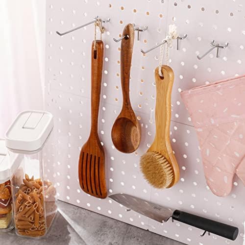 Hicarer 200 Pcs Stainless Steel Pegboard Hooks Multiple Sizes Fit 1/4" or 1/8" Pegboard Ideal for Garage Tool Organization, Wall Storage(2 Inch, 4 Inch, 6 Inch) - Image 6