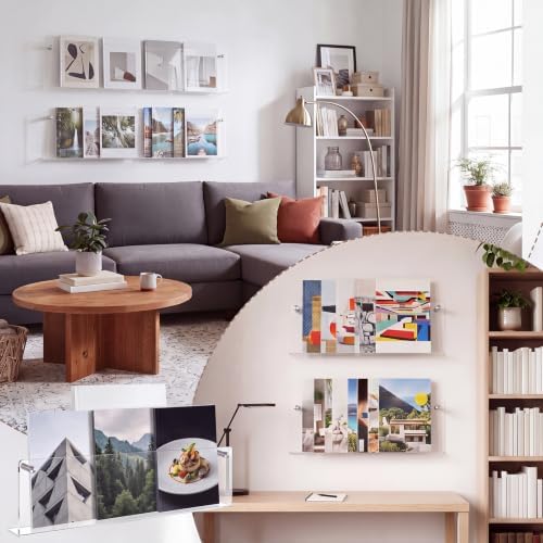 2 Pack Clear Acrylic Magazine Holder Wall, Brochure, 24 Inch - Image 7