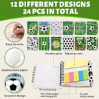 Sprial Notebooks with Pens Bulk, 48 Pack, 5.5 x 4.7 Inch, Soccer - Image 3