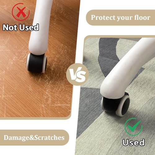 Office Chair Mat for Hardwood Floor, 60"x45" Easy Glide Computer Desk Mat Protector for Rolling Chair Under Desk Rug Nonslip Backing, Machine Wash, (Modern) - Image 4