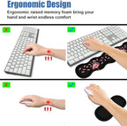 Ergonomic Memory Foam Mouse Pad Wrist Rest Set, Be a Flamingo in a Flock Pigeons Inspirational Quote Large Desk Pad + Keyboard Wrist Rest + Mouse Wrist Cushion + Coaster for Home Office Study Gaming - Image 5
