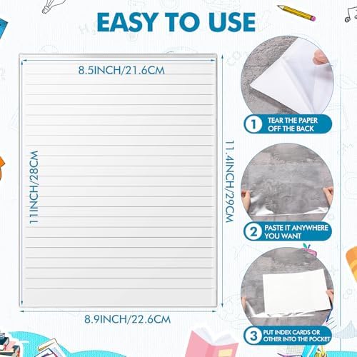 Outus 120 Pcs Self Adhesive Shop Ticket Holders, 8.5 x 11 Inch - Image 2