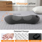 3 in 1 Upgraded Rechargeable Electric Lumbar Support Pillow with Heat & Massage Back Cushion, Ergonomic Memory Foam Lower Back Massager for Fatigue Relief, for Home, Office, Bed, Sofa, and Car Use - Image 3
