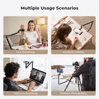 K&F CONCEPT 22" Magic Arm, Overhead Desk Camera Arm Mount, Long Articulating Friction Boom Arm for Phone, Action Camera, LED Light, Microphone - Image 2