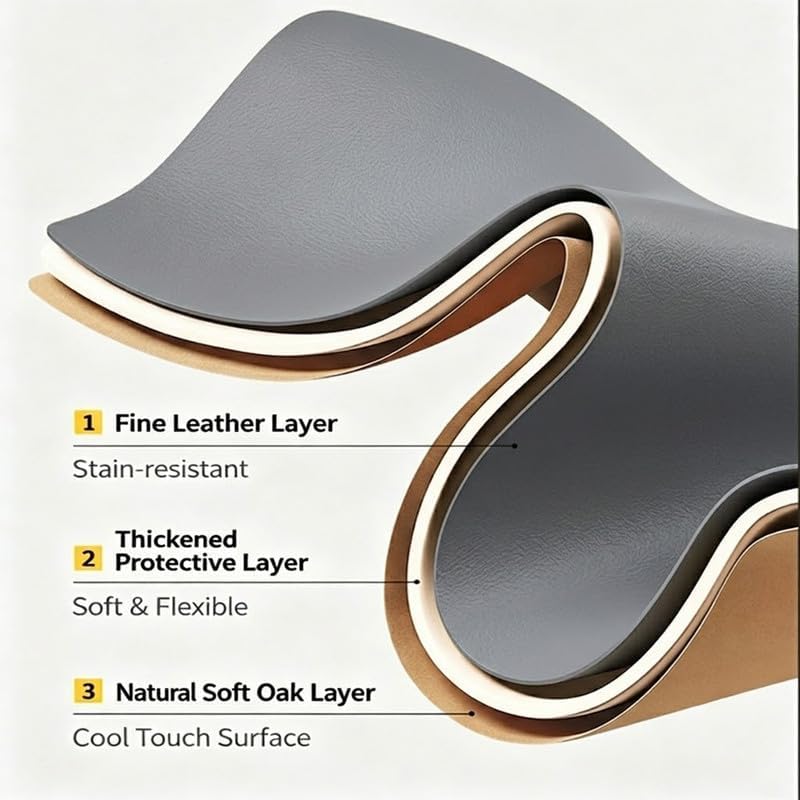 Leather Desk Mat Large Mouse Pad Gaming - Image 5