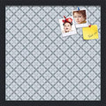 PinPix 17x17 inch Cork Bulletin Board. This Decorative Framed Pin Board Comes with Diamond Pattern in Shades of Blue Design and Satin Black. Ideal for Home, Office Decor or School (PinPix-222) by PinPixBulletinBoards