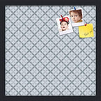 PinPix 17x17 inch Cork Bulletin Board. This Decorative Framed Pin Board Comes with Diamond Pattern in Shades of Blue Design and Satin Black. Ideal for Home, Office Decor or School (PinPix-222) by PinPixBulletinBoards