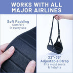 BASIC CONCEPTS Airplane Adjustable Foot Hammock (2 Pack), Perfect or Office Footrest to Relax Your Feet (Memory Foam) - for Travel Accessories, Desk Hammock, Comfy Hanger - Image 6