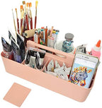 Portable Caddy Organizer - Stackable Plastic Caddy with Handle | Desk, Makeup, Dorm Caddy, Classroom Art Organizers (Made In Usa) (Mint/Pink/Lavender/Ivory) - Image 4