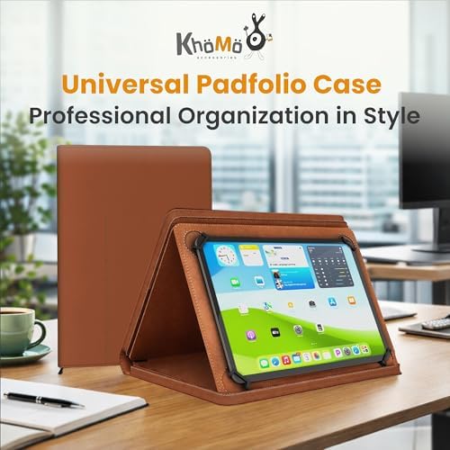 KHOMO Universal Padfolio Case – Tablet Portfolio Organizer with Notepad Holder – Compatible with iPad 10th/11th Gen, iPad Pro 11, iPad 7/8/9 (10.2", 10.9", 9.7") - Image 2