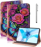 Case for 7" Kindle Paperwhite 12th Generation 2025/2024 & Kindle Colorsoft Signature Edition, Multi-Angle Viewing PU Leather Case with Card Slot for Kindle Paperwhite 2025 - Colorful Butterfly by TUOLISG