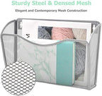 EASEPRES 6 Single Pocket Mesh Hanging File Organizer, Vertical Wall Mounted Magazine File Holder, Mount Basket Mail Paper Document Folder Organizing for Office, Home and School, Silver - Image 4