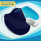 CloudBliss Gel Memory Foam Seat Cushion for Long Sitting, X-Large, Blue - Image 2