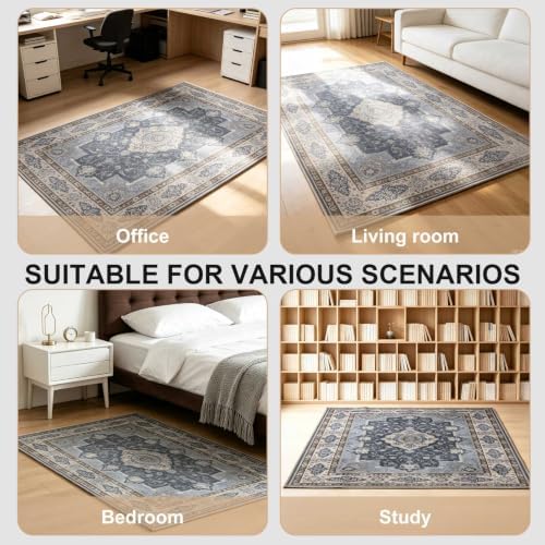 Office Chair Mat - for Hardwood Floors, Large Non-Slip Easy-Clean Floor Protection Blanket (Blue, “60 x 48in”) - Image 6