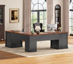 SEDETA L Shaped Office Desk with 4 Drawers Storage, 67"x67" Executive Desk - Image 3