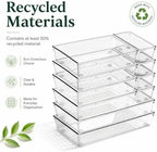 10 Pack Large Clear Drawer Organizer Trays, 3 Sizes, Non-Slip - Image 5