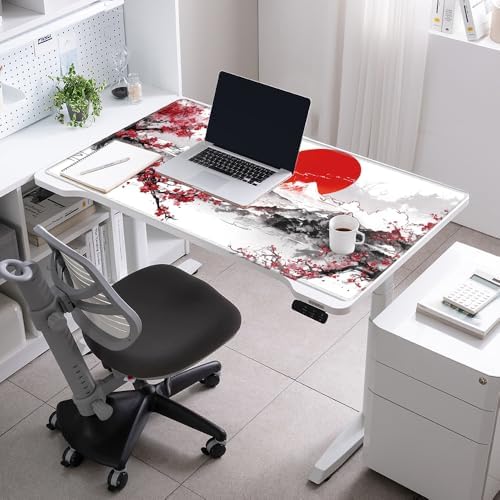 48x24 Mouse Pad Giant Cherry Blossom Desk Mat Large Mousepad Gaming Red Sakura Mouse Mat Huge Oversized Desk Pad XXXXL Computer Mat for Office Work Women - Image 6