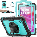 SEYMAC stock Tablet Case for Lenovo Tab One / K9 (TB305FU) 8.7 inch Drop-Proof Protection Cover with 360° Rotate Stand & Strap [Pen Holder] & Screen Protector 2025, SkyBlue+Black by SEYMACstock