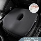 Skechers Seat Cushion Memory Foam,Donut Pillow Office Chair Cushion for Tailbone Pain Relief,Butt Pillow for Office Chair,Car seat Cushion,Long Sitting Office Workers,and Car Drivers,Black - Image 2