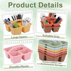 6 Pack 4 Compartment Classroom Caddy with Handle, Groovy - Image 3