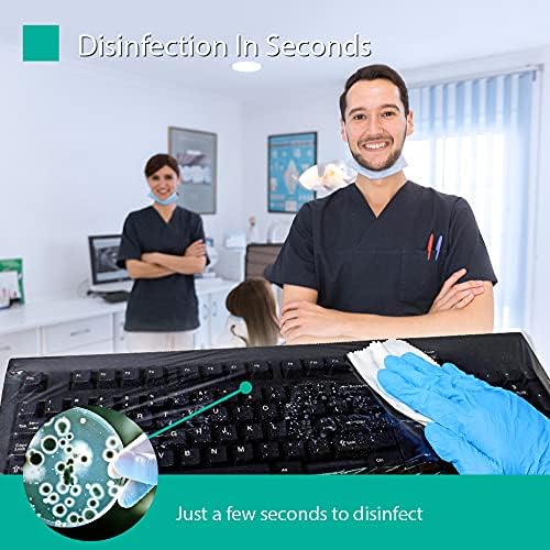Universal KeyboardCap. Fully Covered Flat Style 0.025mm Waterproof Anti-Dust Desktop Keyboard Cover with Numeric Hospital/Dentist Use (0.025mm [100 Pack]_2) - Image 7