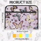 WEBEEDY Butterflies Flowers Expanding File Folder 13 Pockets Portable Accordion File Organizer with 12 Color Labels and Zipper, Expandable Files Folder for Document Photo Letter Receipt, A4 Size - Image 2