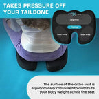 Xtreme Comforts Seat Cushion, Tailbone Relaxer - Coccyx Cushion for Tailbone Pain Desk, Wheelchair & Car Use - Back Support Pillow for Chair - Image 4