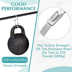 LEIFIDE 500 Pcs Stainless Steel Zip Ties 304 Metal Cable,11.8 Inch (Pack of 2) - Image 5