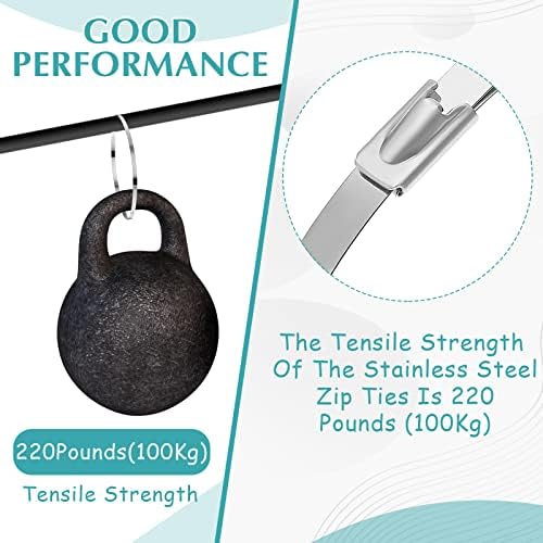 LEIFIDE 500 Pcs Stainless Steel Zip Ties 304 Metal Cable,5.9 Inch - Image 7