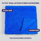 Microfiber Wholesale Pronto Cloths, Dual-Sided Microfiber Cleaning Towels, Soft Plush & Scrub Cloths for Dusting, Scrubbing, Kitchen, Windows & Car Detailing, Absorbent Bulk 50-Pack Blue - Image 2