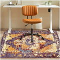 Office Chair Mat for Hardwood Floor, 36"x48" Anti-Slip Desk Chair Mat for Hard Floors, Under Desk Computer Rug for Rolling Chair, Easy Glide Floor Protector Mat for Home Office(Purple Yellow) by YSYTLCL