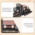Vintage Wooden Bookends with Drawers – Decorative False Book Shelf Organizer for Home, Office, or Library (311) - Image 3