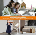 2-in-1 Floor Music Stand & Desktop Book Stand, 16.5"–51" Height Adjustable - Image 2