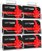 Marketing Holders 4 Pack Slatwall Business Card Holder 6 Pocket Organizer for Displaying 3.5" x 2" Contact Cards at Trade Shows and Expos Clear Acrylic Space Saving Rack - Image 3