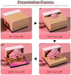 3D Memo Pad Time Piece Calendar 2027, 3D Tear-Off Art Desk Calendar 2027, Creative 3D Memo Pad Paper Art Tree House DIY Paper Carving Decoration (Cherry Blossom Tree) - Image 3
