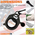 Zip Tie Holder Cable Tie Holder Colorful Portable Safe Efficient Organizer for Tradie Bits Cable Tie Zip Ties Reusable One-Hand Access Auto-Reset 8 Pack (Gray) - Image 6