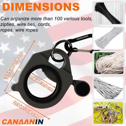 Zip Tie Holder Cable Tie Holder Colorful Portable Safe Efficient Organizer for Tradie Bits Cable Tie Zip Ties Reusable One-Hand Access Auto-Reset 8 Pack (Gray) - Image 6