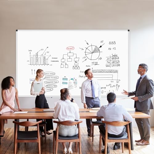 XBoard Magnetic Dry Erase Board 96 x 48 Inches, 8' x 4' Aluminum Framed Whiteboard, Presentation White Board for Office, School, Homeschool (Pack of 2) - Image 4