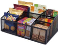 Snack Organizer for Pantry, Metal Mesh Storage Basket, Kitchen Counter Snack Box Tray, Drink Packet Holder, Tea Bag Organizer, Pantry Shelf Bin, Desk Drawer Rack for Coffee Bar, Home and Office by Unknown